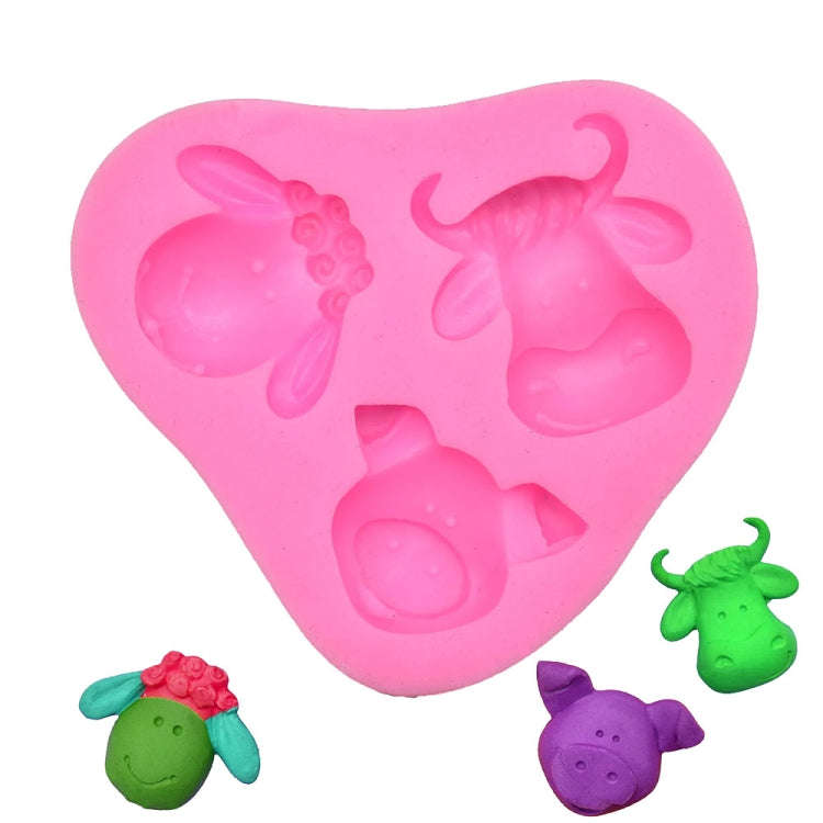 Cartoon Three-dimensional Animals Fondant Silicone Mold Cake Decorating Baking Tools, Specificati...