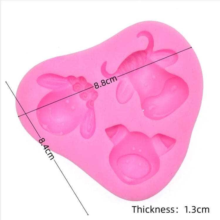 Cartoon Three-dimensional Animals Fondant Silicone Mold Cake Decorating Baking Tools, Specificati...