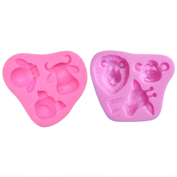Cartoon Three-dimensional Animals Fondant Silicone Mold Cake Decorating Baking Tools, Specificati...
