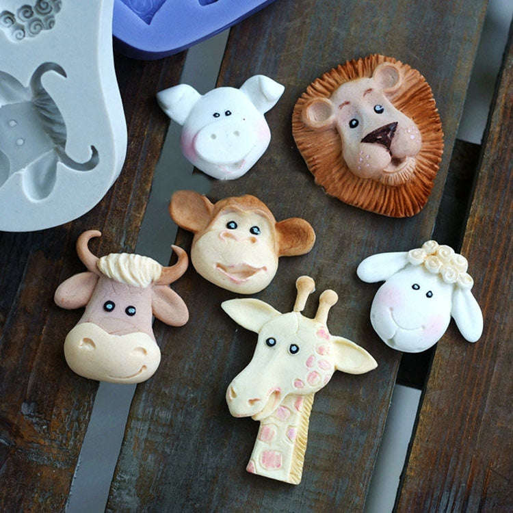 Cartoon Three-dimensional Animals Fondant Silicone Mold Cake Decorating Baking Tools, Specificati...