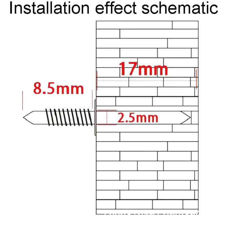 1000pcs+10 Tools Skirting Non-Punch Markless Nails Single Headed Bi-Directional Crook Nails Bagged