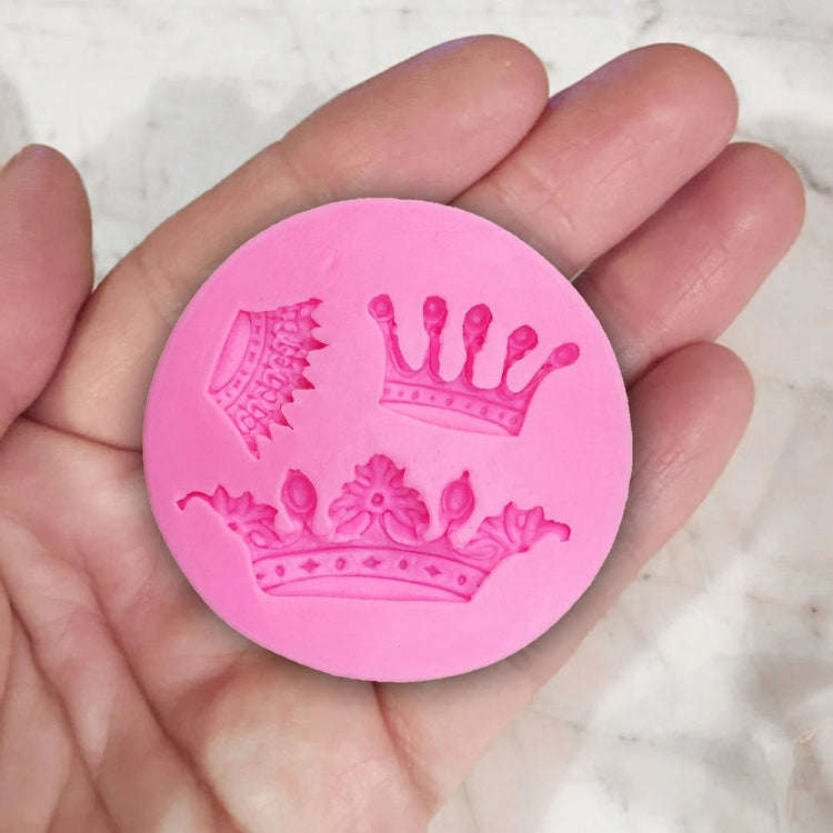 Crown Shape Cake Decorating Mold DIY Chocolate Fondant Silicone Mold Clay Tools, Specification: 1...