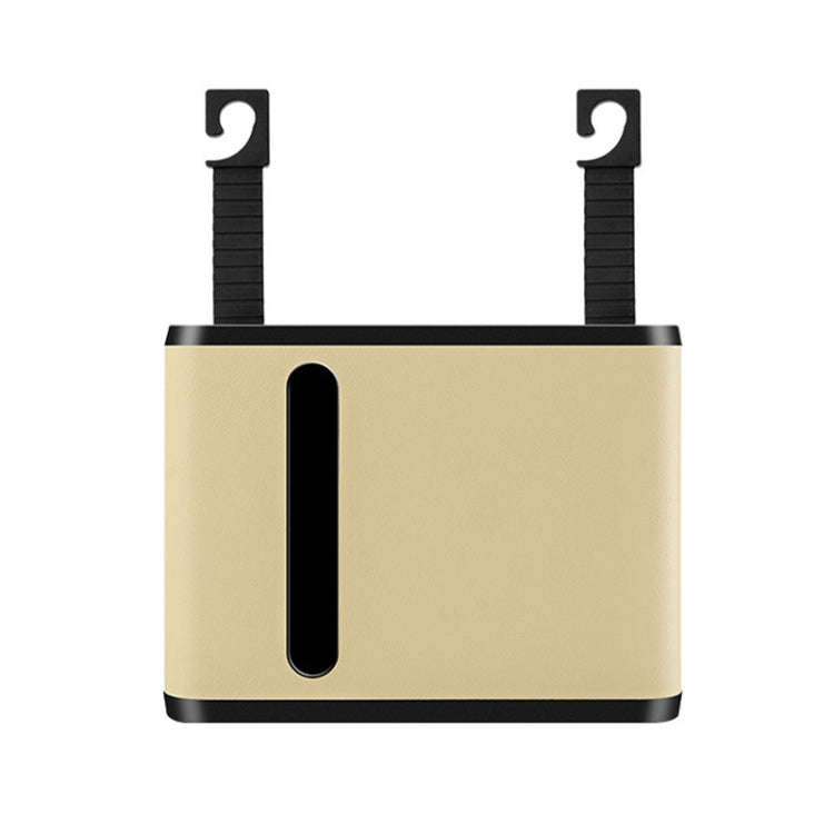 Car Seat Back Hanging Tissue Storage Box(Beige)