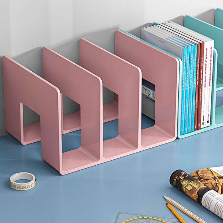 Acrylic Desktop Bookend Book Storage Rack Office Stationery Bookshelf, Style: Regular Transparent
