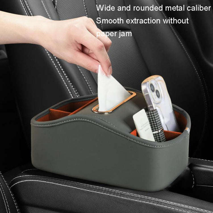 Cat Supplies Leather Storage Box Car Split Paper Tissue Box, Color: Diamond Pattern Brown