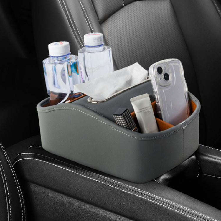 Cat Supplies Leather Storage Box Car Split Paper Tissue Box, Color: Diamond Pattern Brown