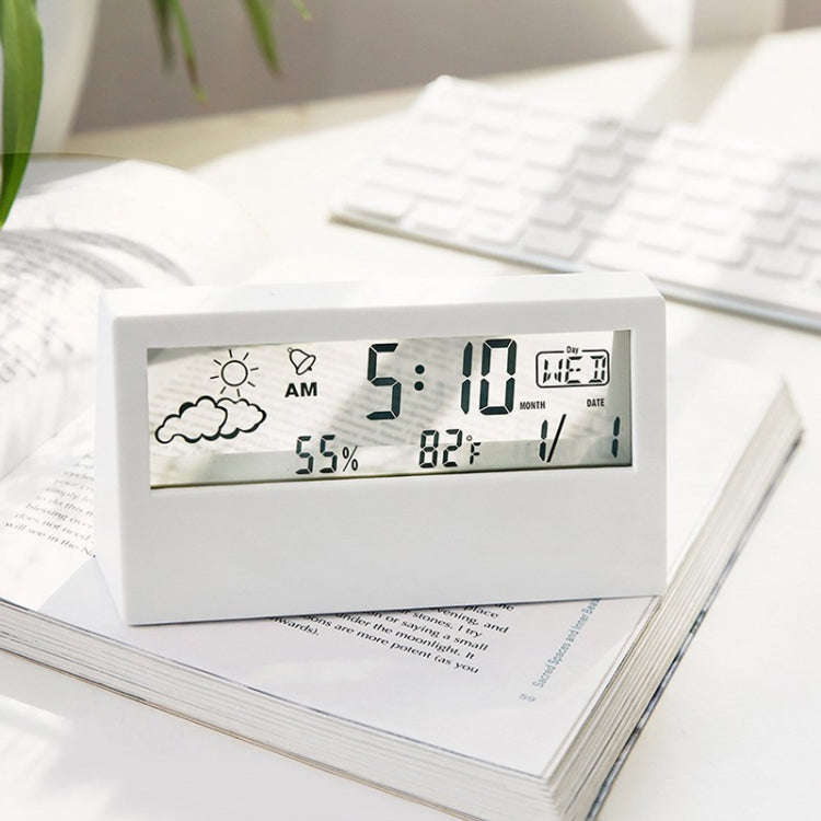 LCD Electronic Desk Clock Digital Display Multifunctional Temperature And Humidity Meter Alarm Cl...