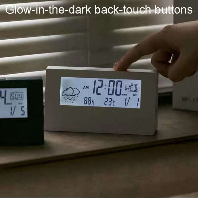LCD Electronic Desk Clock Digital Display Multifunctional Temperature And Humidity Meter Alarm Cl...