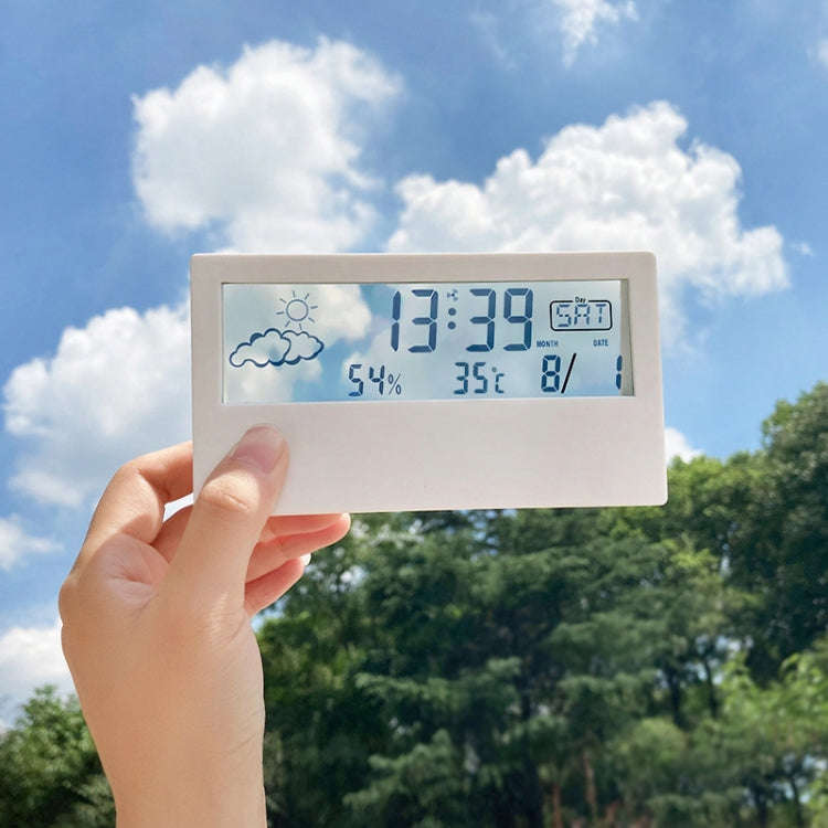 LCD Electronic Desk Clock Digital Display Multifunctional Temperature And Humidity Meter Alarm Cl...