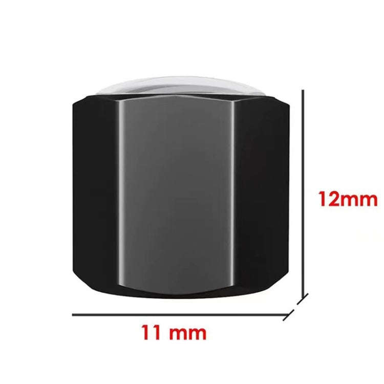 4pcs /Set Car Tire Labeling Valve Cover Motorcycle Auto Valve Core Caps(Black)