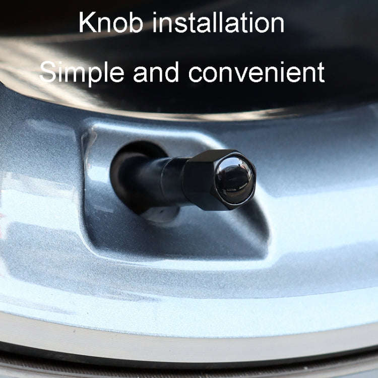 4pcs /Set Car Tire Labeling Valve Cover Motorcycle Auto Valve Core Caps(Black)