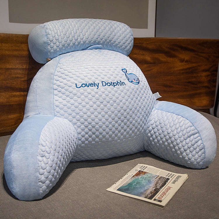 Bedside Cushion Soft-Packed Waist Pillow Sofa Tatami, Size: Medium(Whale)
