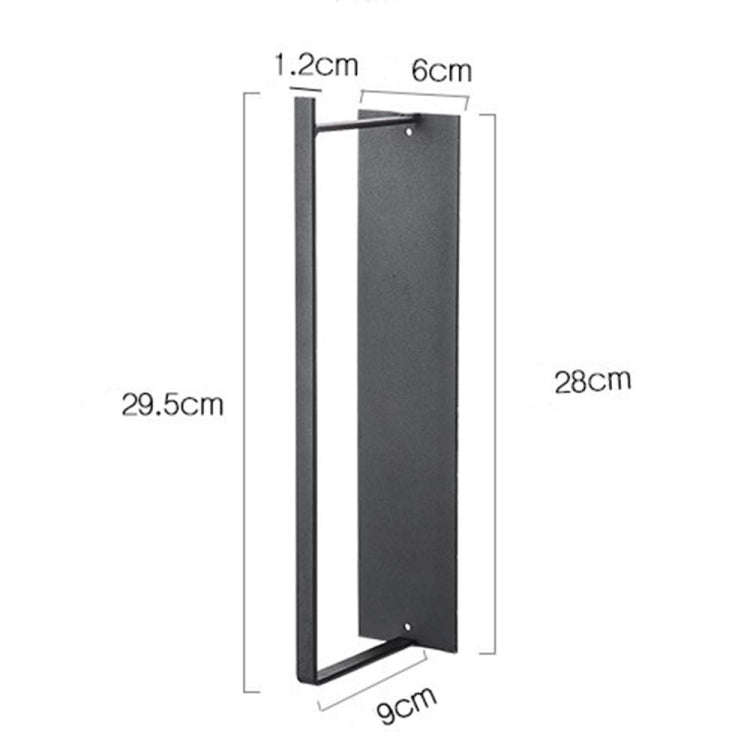 Wall Mounted Metal Clothes Hanger Storage Rack Multifunctional Shelf for Closet(Black)