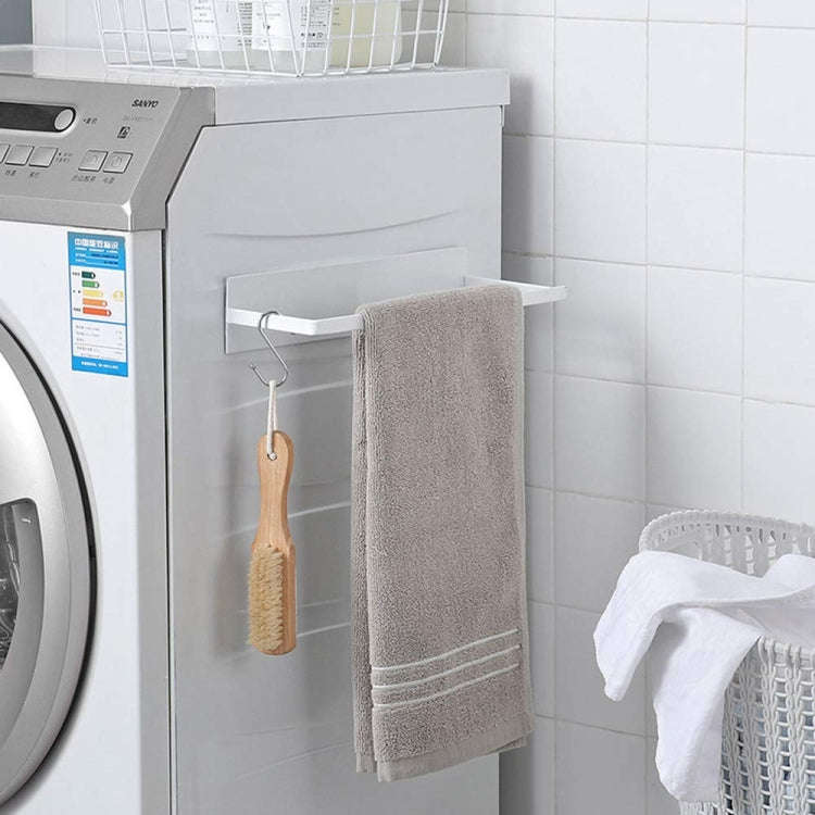 Wall Mounted Metal Clothes Hanger Storage Rack Multifunctional Shelf for Closet(White)