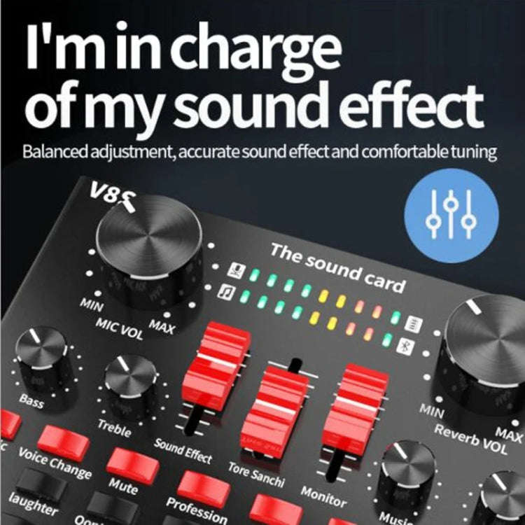 BM800+V8S Sound Card Set  Audio Condenser Mic Studio Singing Microphone