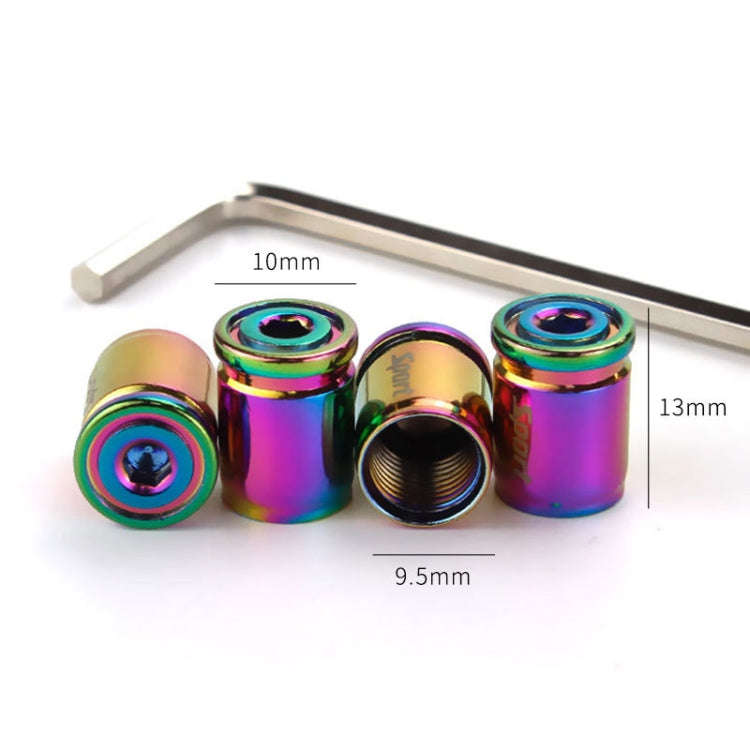 4pcs /Set Sport Anti-Theft Car Tire Valve Caps Universal Valve Cover With Wrench(Colorful)