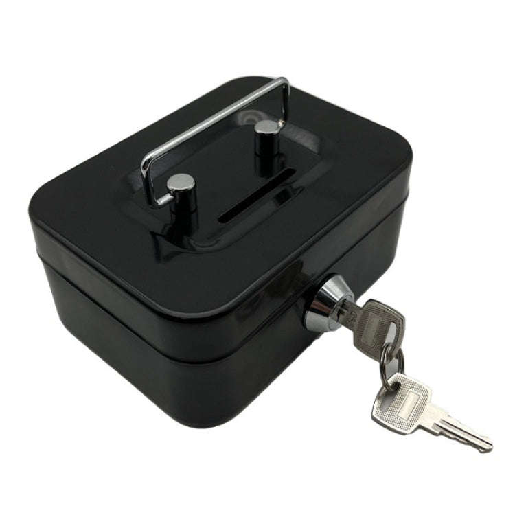Portable Metal Safe Cash Box Piggy Bank Money Organizer with Key(Small Pink)