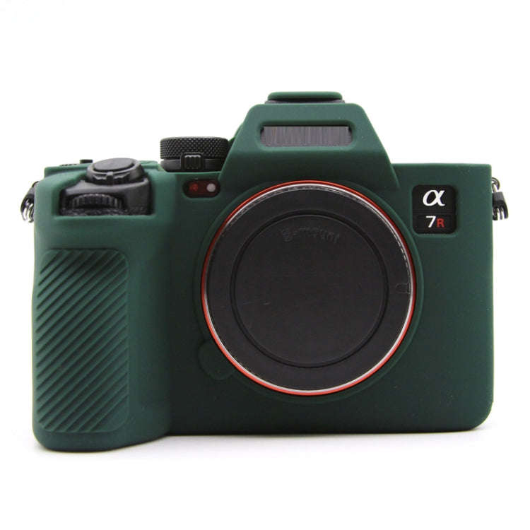 For Sony A7RV Mirrorless Camera Protective Silicone Case, Color: Dark Green