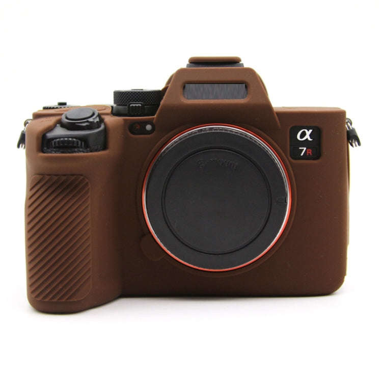 For Sony A7RV Mirrorless Camera Protective Silicone Case, Color: Coffee