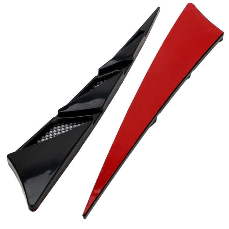 1pair Car Modified Side Air Vent Shark Gill Spoiler Fender(Black)