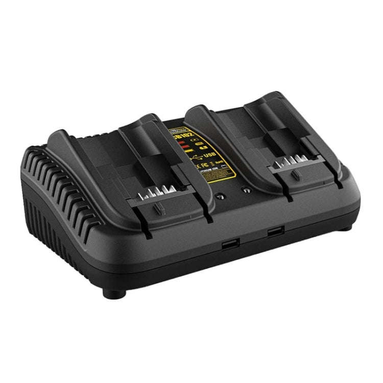 DCB102 For DeWalt 10.8V-20V Lithium Battery Dual Charger, Plug: UK