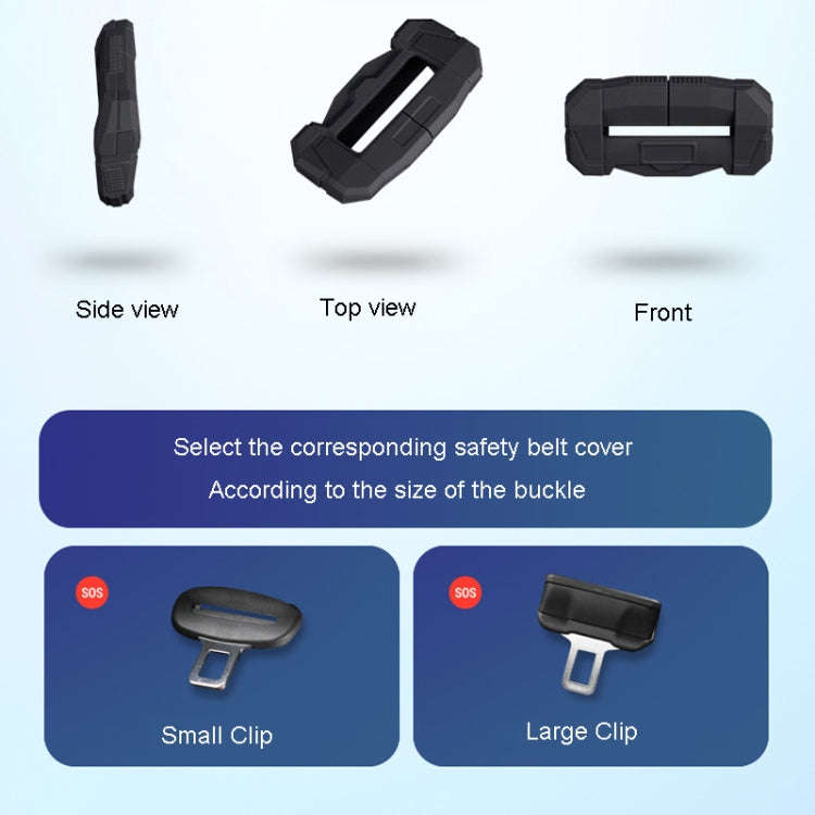 Large Car Seatbelt Buckle Protective Cover Anti Scratch Silicone Protector For Safety Belt Plugs(...
