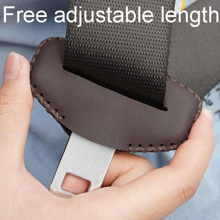 For BMW 1pair Seatbelt Insert Protector Bumper Belt Chuck Decoration(Brown)