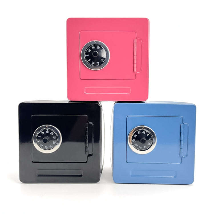 Portable  Metal Password Safe Cash Box Piggy Bank Money Organizer(Pink)