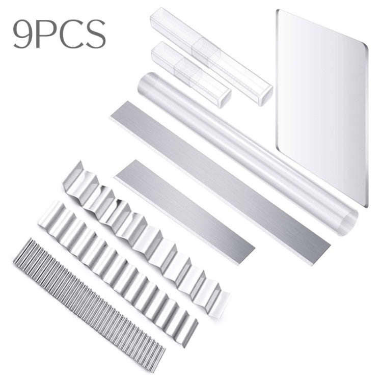 9-in-1  Acrylic Clay Pottery Tools Wave Straight Sculpting Tools(15K)