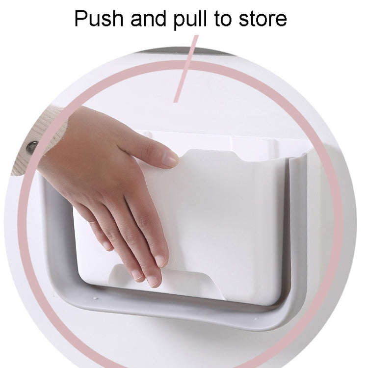 Foldable Car Bin Dual-Use Dustbin Organizer For Home And Car(White)
