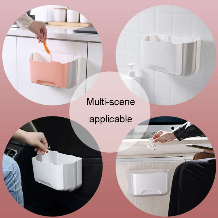 Foldable Car Bin Dual-Use Dustbin Organizer For Home And Car(White)