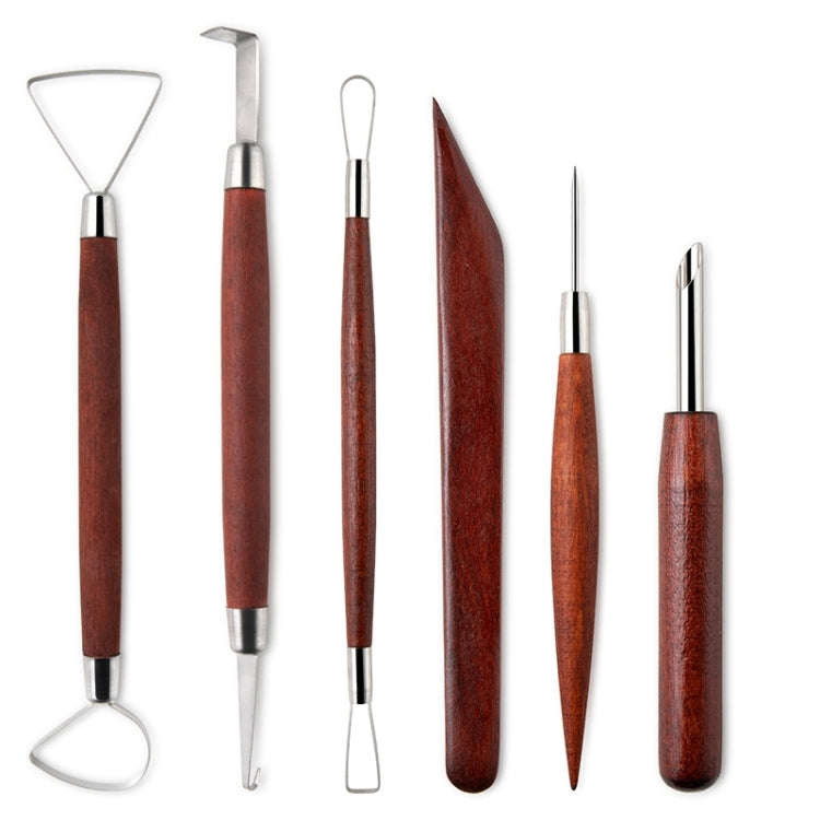 8-in-1 Wooden Handle Pottery Clay Tool set Ceramic Trimming Carving Knife(SF008)