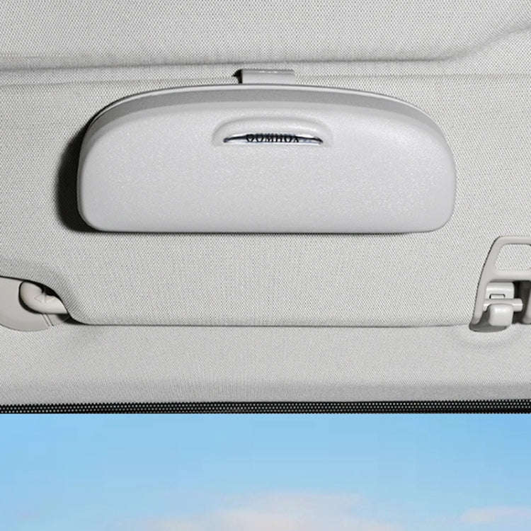 MCPP Car Multifunctional Glasses Case Car Visor Card Storage Sunglasses Holder(Gray)
