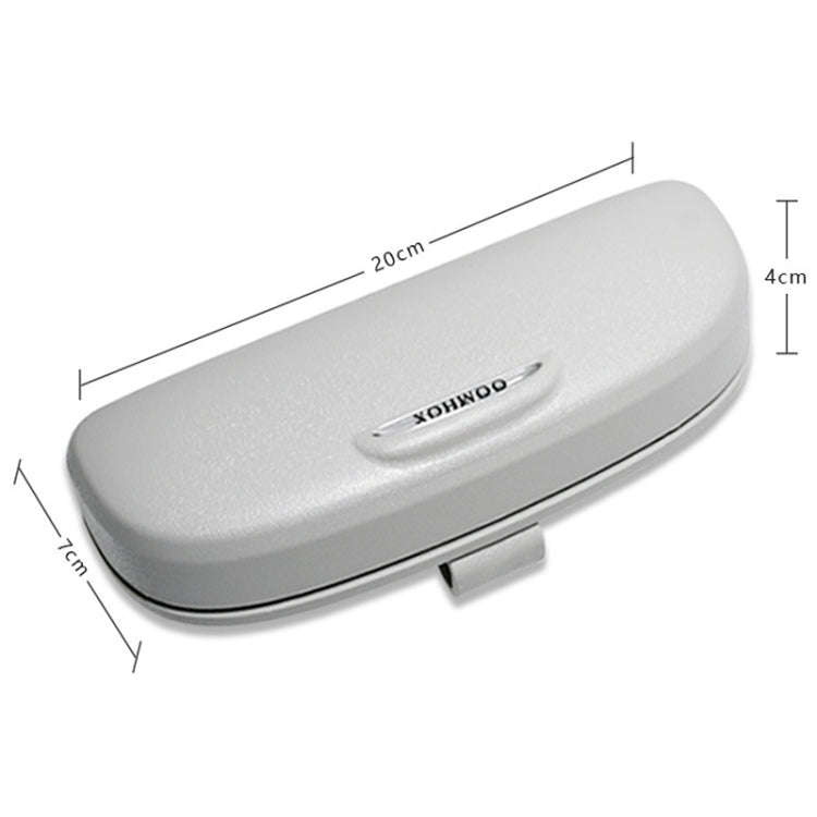 MCPP Car Multifunctional Glasses Case Car Visor Card Storage Sunglasses Holder(Gray)