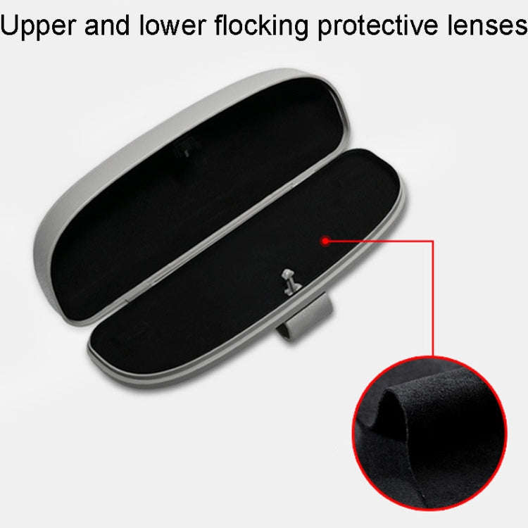 MCPP Car Multifunctional Glasses Case Car Visor Card Storage Sunglasses Holder(Gray)