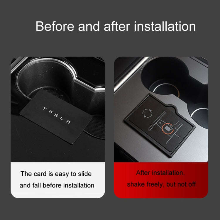 For Tesla Model3/Y Key Card Limiter Induction Card Fixing Slot Modification(Black)