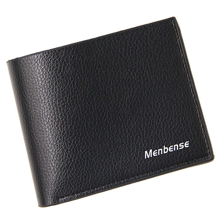 MenBense Men Wallet Casual Coin Purse Large Capacity Money Clip, Style: 555-3 (Black)