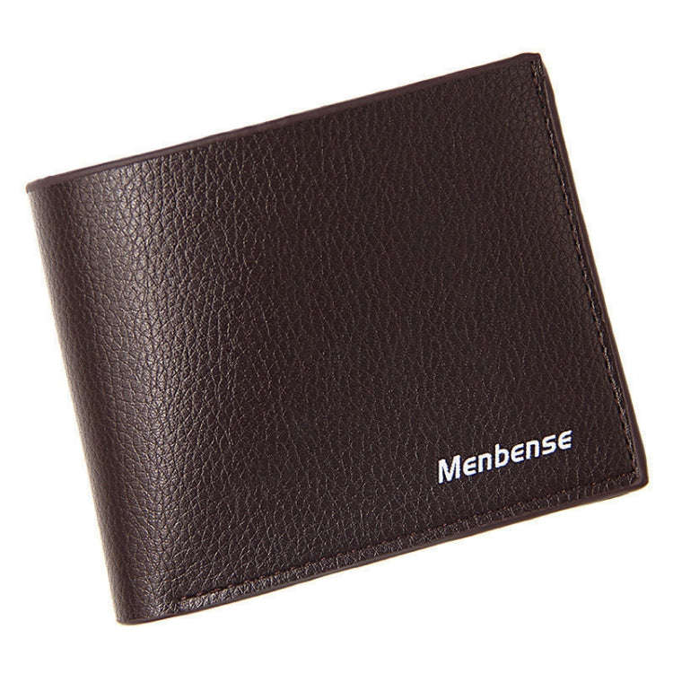MenBense Men Wallet Casual Coin Purse Large Capacity Money Clip, Style: 555-3 (Dark Coffee)