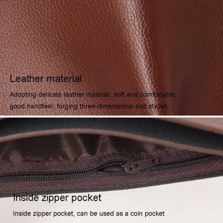 MenBense Men Wallet Casual Coin Purse Large Capacity Money Clip, Style: 555-6 (Black)