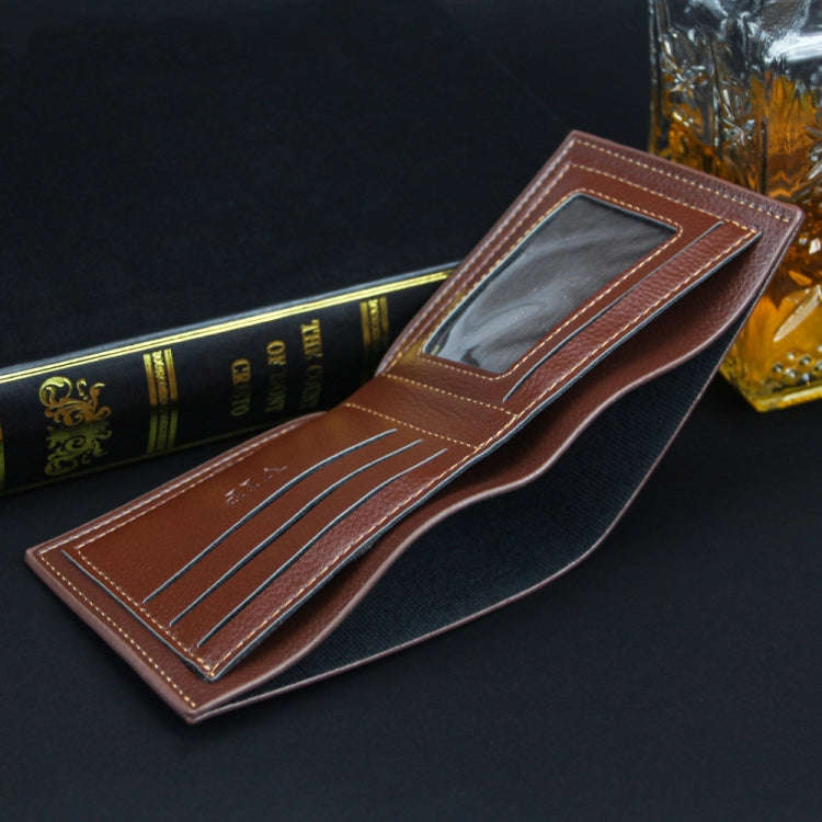 MenBense Men Wallet Casual Coin Purse Large Capacity Money Clip, Style: 555-2 (Black)