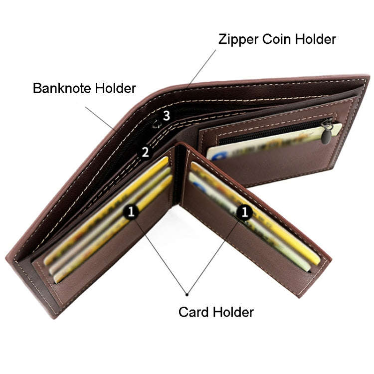 MenBense Men Short Wallet Personalized Coin Purse Frosted Clutch Money Clip(Black)
