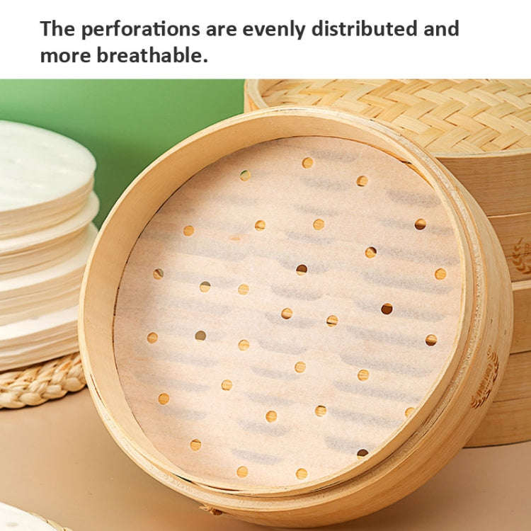 100pcs /Pack Steamer Paper Non-Stick Disposable Grease-Proof Paper Round Air Fryer Pad, Size: 6 I...