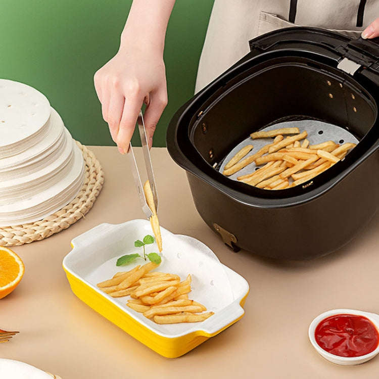 100pcs /Pack Steamer Paper Non-Stick Disposable Grease-Proof Paper Round Air Fryer Pad, Size: 6 I...