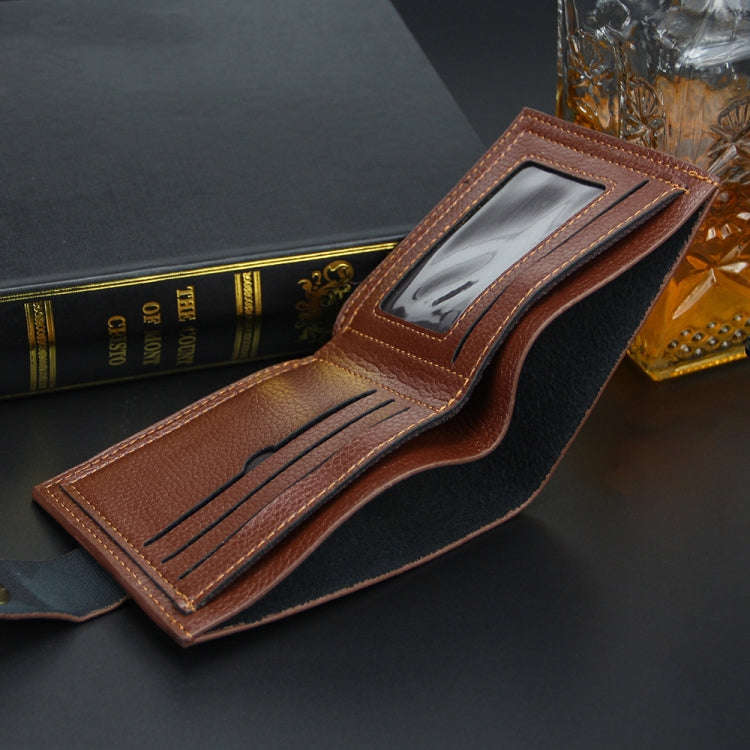 MenBense Men Short Magnetic Clasp Wallet Multi-Card Coin Purse(Black)