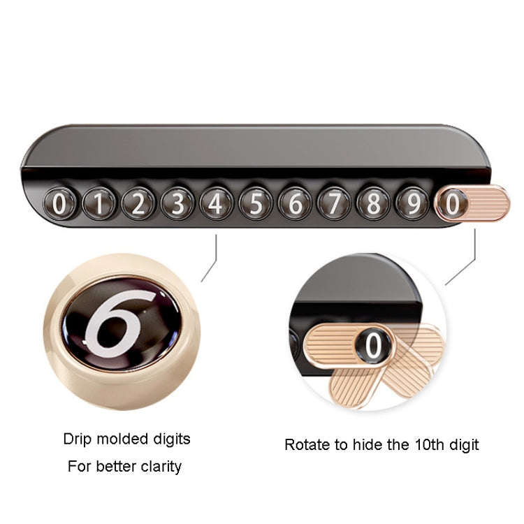 Car Temporary Parking Plate With Aroma Diffuser Moving Car Phone Number Plate Box Packing(Beige)