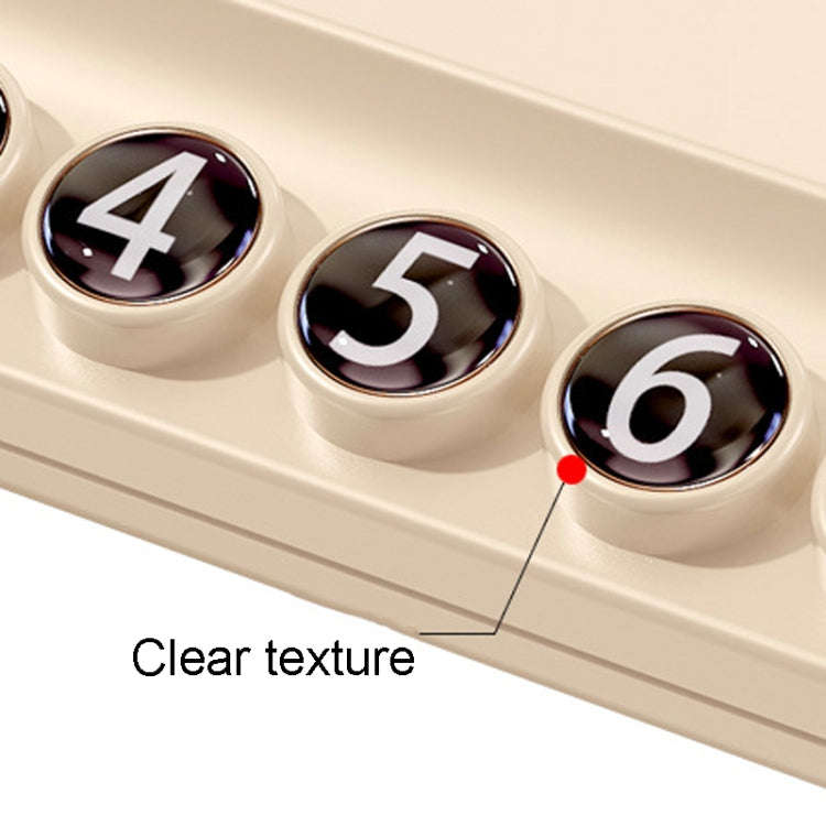 Car Temporary Parking Plate With Aroma Diffuser Moving Car Phone Number Plate Box Packing(Beige)