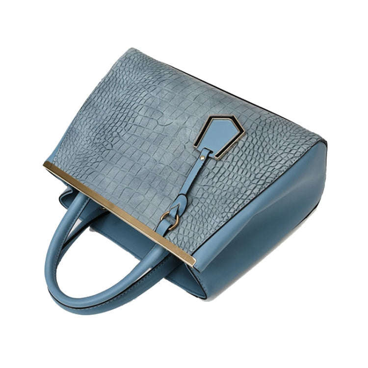 3-in-1  Women Stone Pattern Patchwork Handbag Shoulder Bag Crossbody Bag(Blue)