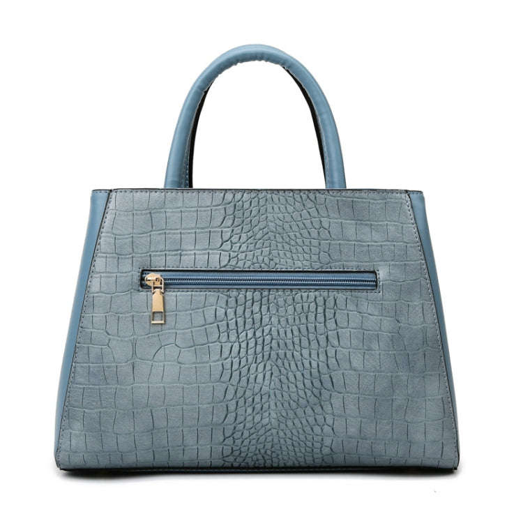 3-in-1  Women Stone Pattern Patchwork Handbag Shoulder Bag Crossbody Bag(Blue)