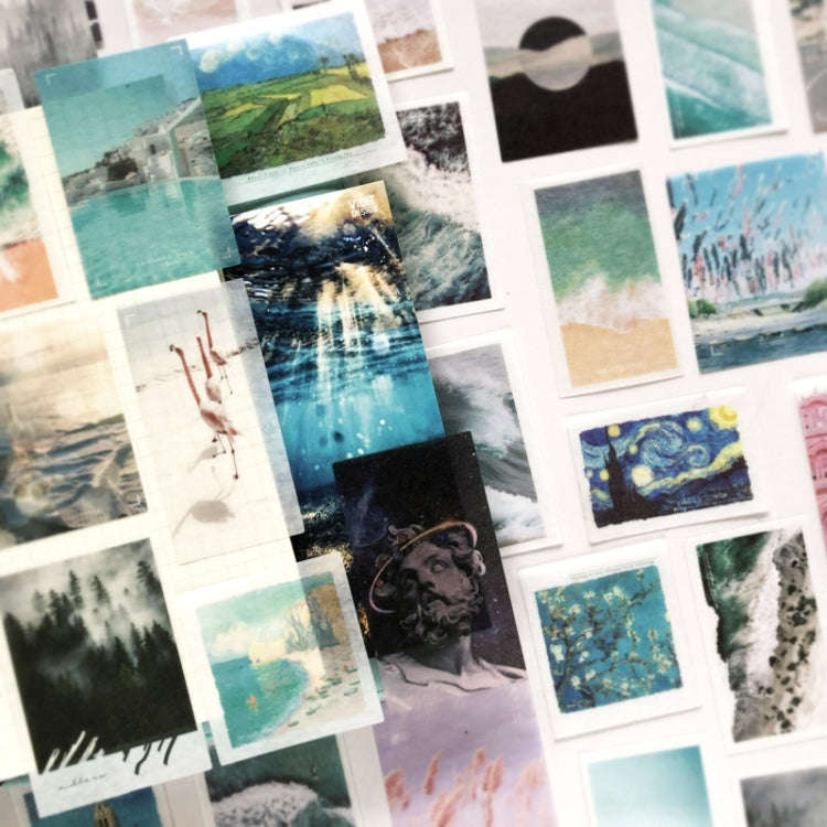 50pcs /Pack Handbook Stickers Small Fresh Stickers DIY Diary Material, Style: Flowing