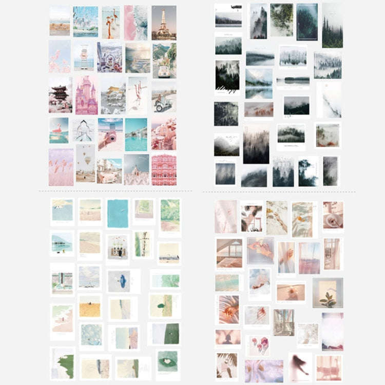 50pcs /Pack Handbook Stickers Small Fresh Stickers DIY Diary Material, Style: Landslide
